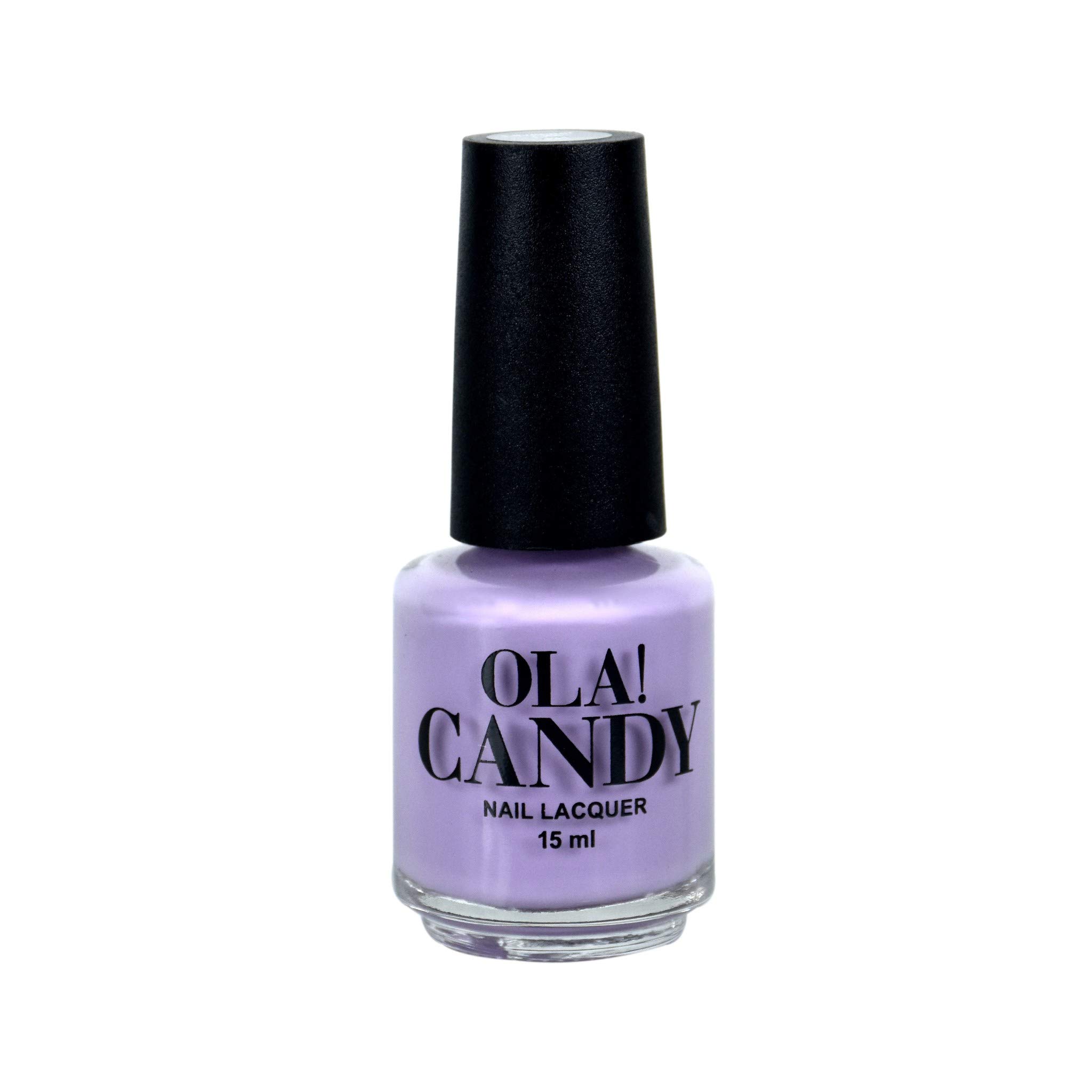 Ola Candy Nail Polish - Glossy Finish Lite Purple (15ml) - Long Lasting Vegan Nail Lacquer for Manicure & Pedicure | Perfect for Parties, Weddings & Everyday Wear