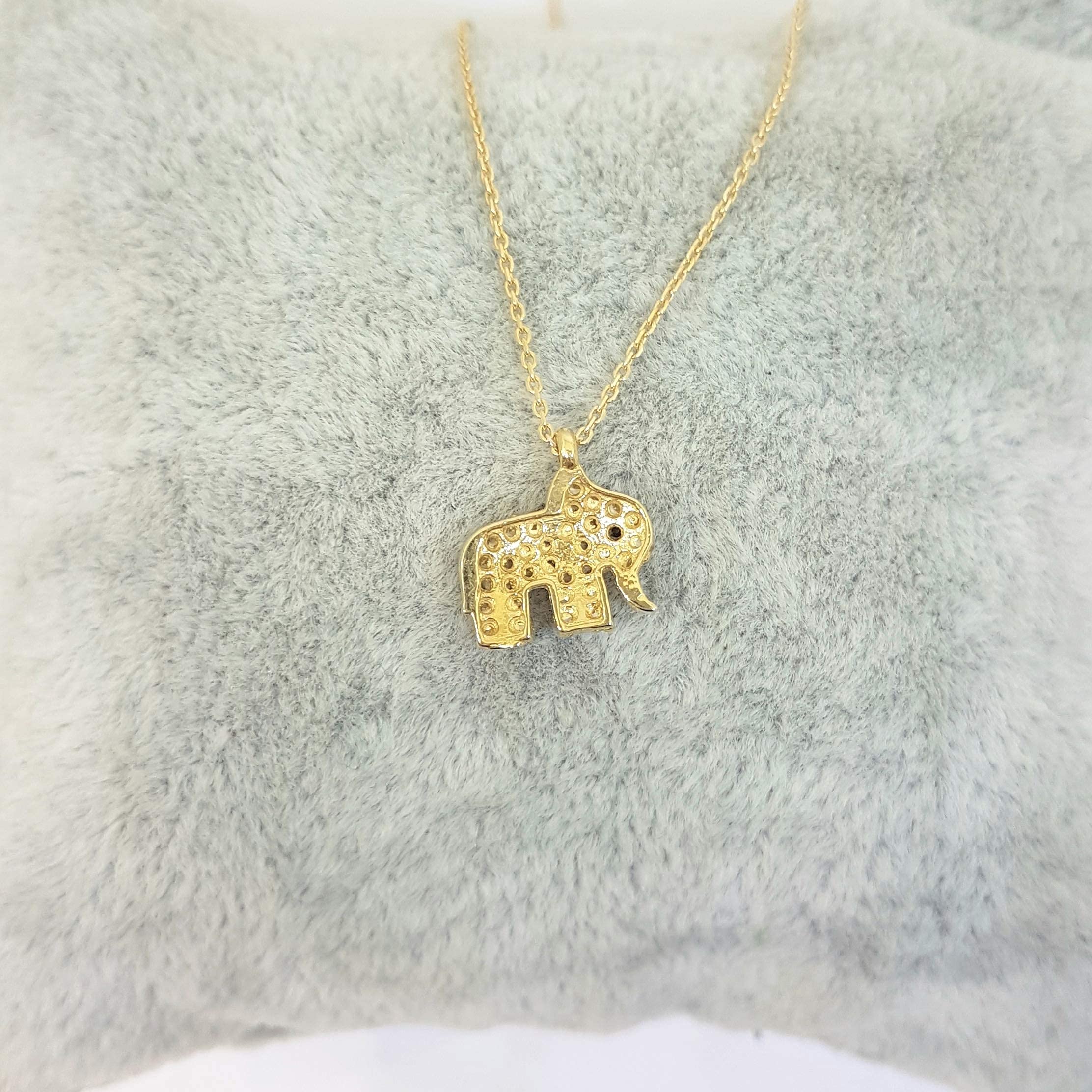 14K Solid Gold Elephant Pendant Necklace for Women - Elegant Jewelry Gift for Birthday, Anniversary & Valentine's Day | Spiritual Good Luck Charm | Perfect Present for Girlfriend, Wife & Daughter | Ideal for Everyday Wear, Special Occasions & Gift Giving