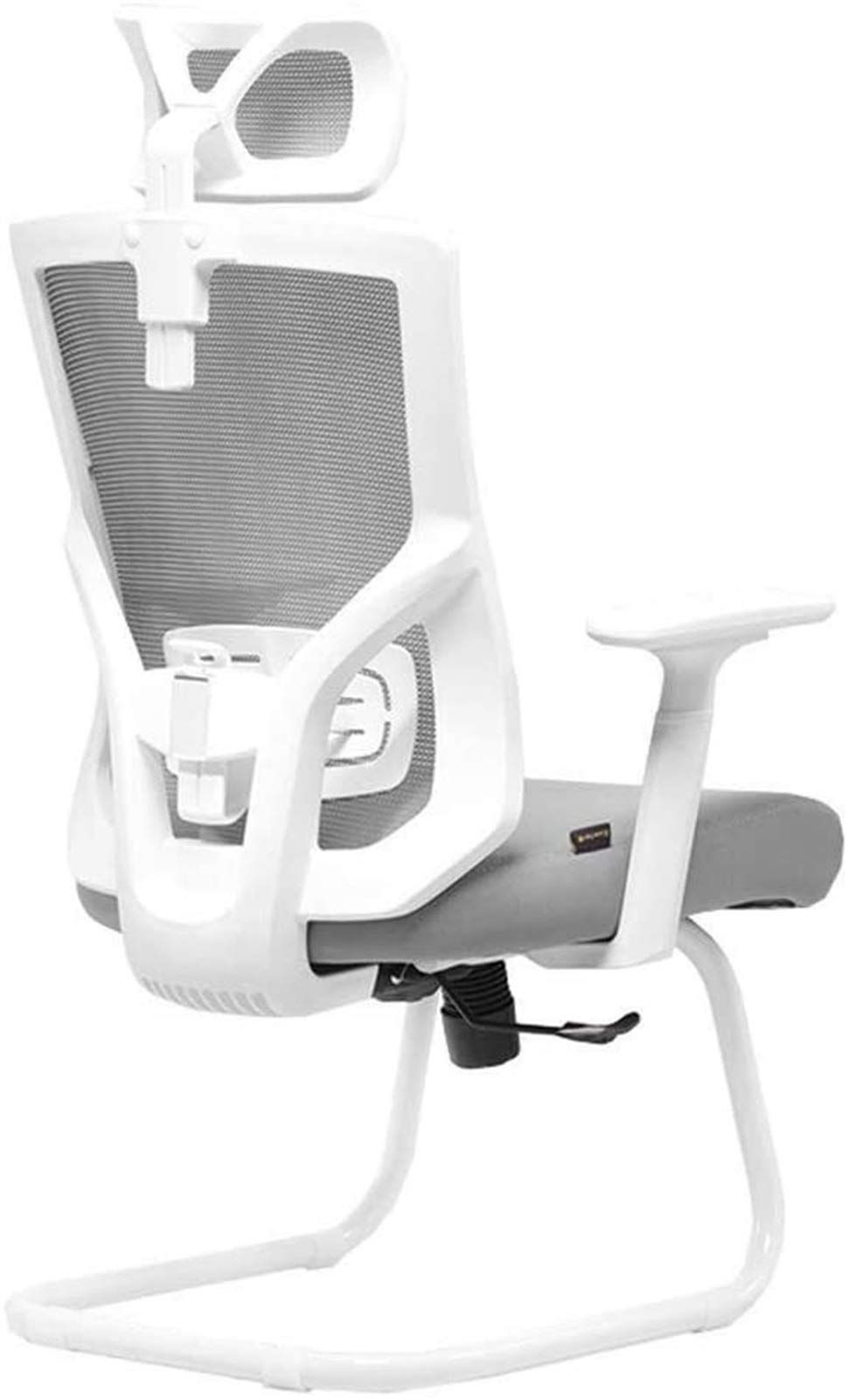 Ergonomic Office Chair with Adjustable Headrest & Lumbar Support - 330 lbs Weight Capacity - Home & Gaming Desk Chair with Curved Armrests & Bow Foot Design for Comfortable Work & Play