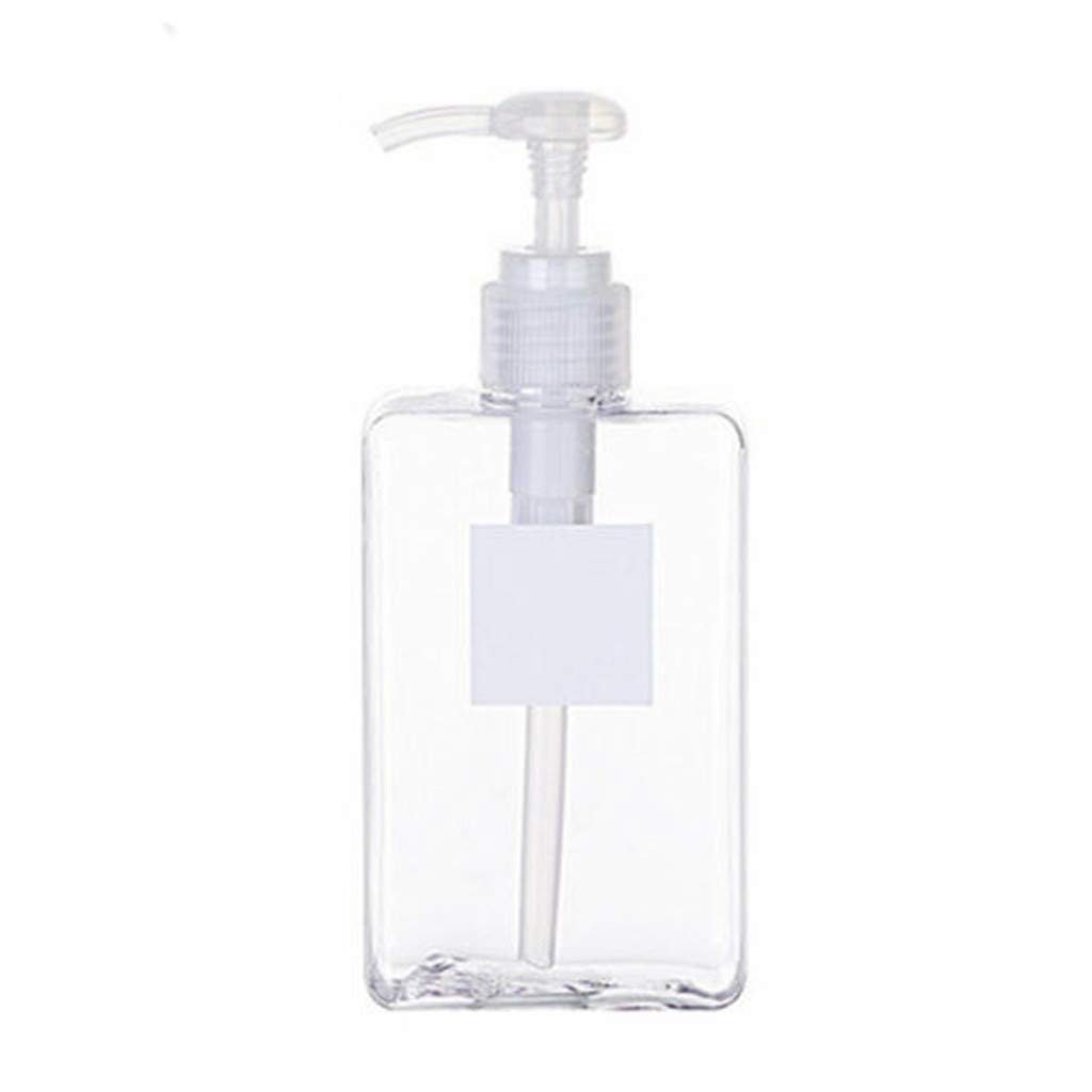 Refillable 100ml Empty Shampoo Bottle with Pump Dispenser - Farmhouse Style Bathroom Organizer for Shower Lotion, Soap & Paper Towels (White) - Perfect for Home, Hotel & Spa Decor