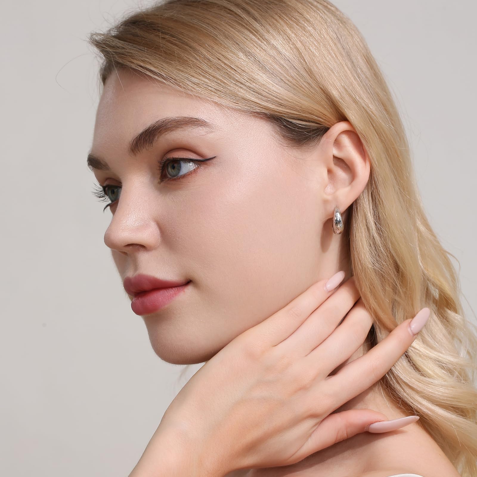 14K Gold Plated Mini Hoop Earrings for Women - CZ Gemstone Studded Elegant Hoop Earrings | Perfect for Everyday Wear, Parties & Special Occasions