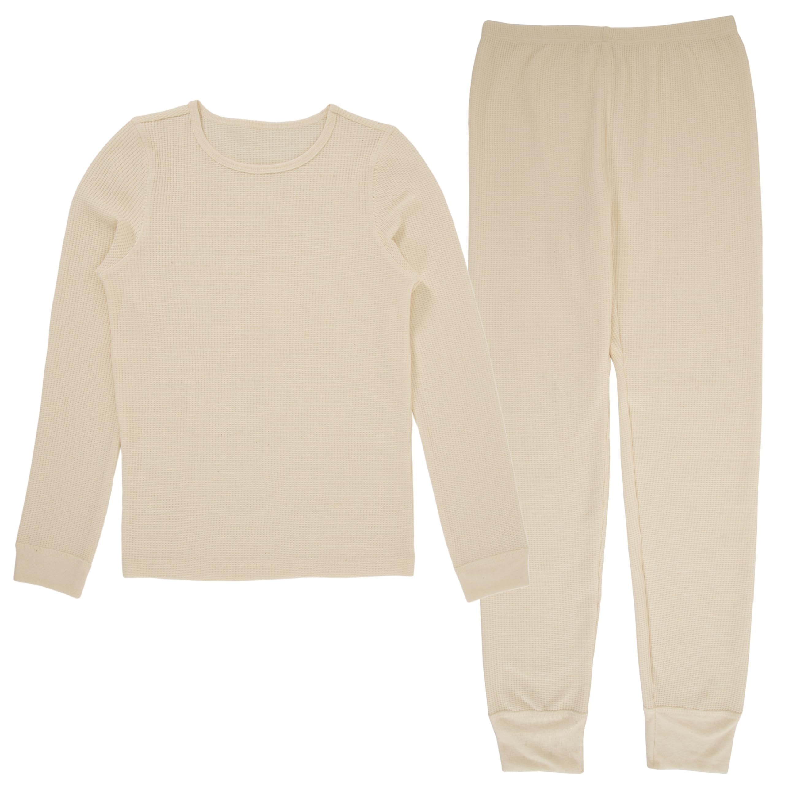 Fruit of the Loom Girls' Premium Thermal Waffle Underwear Set - Soft Cotton Long Sleeve Shirt & Pants for Winter Warmth - Perfect for Cold Weather, Sleepwear & Layering