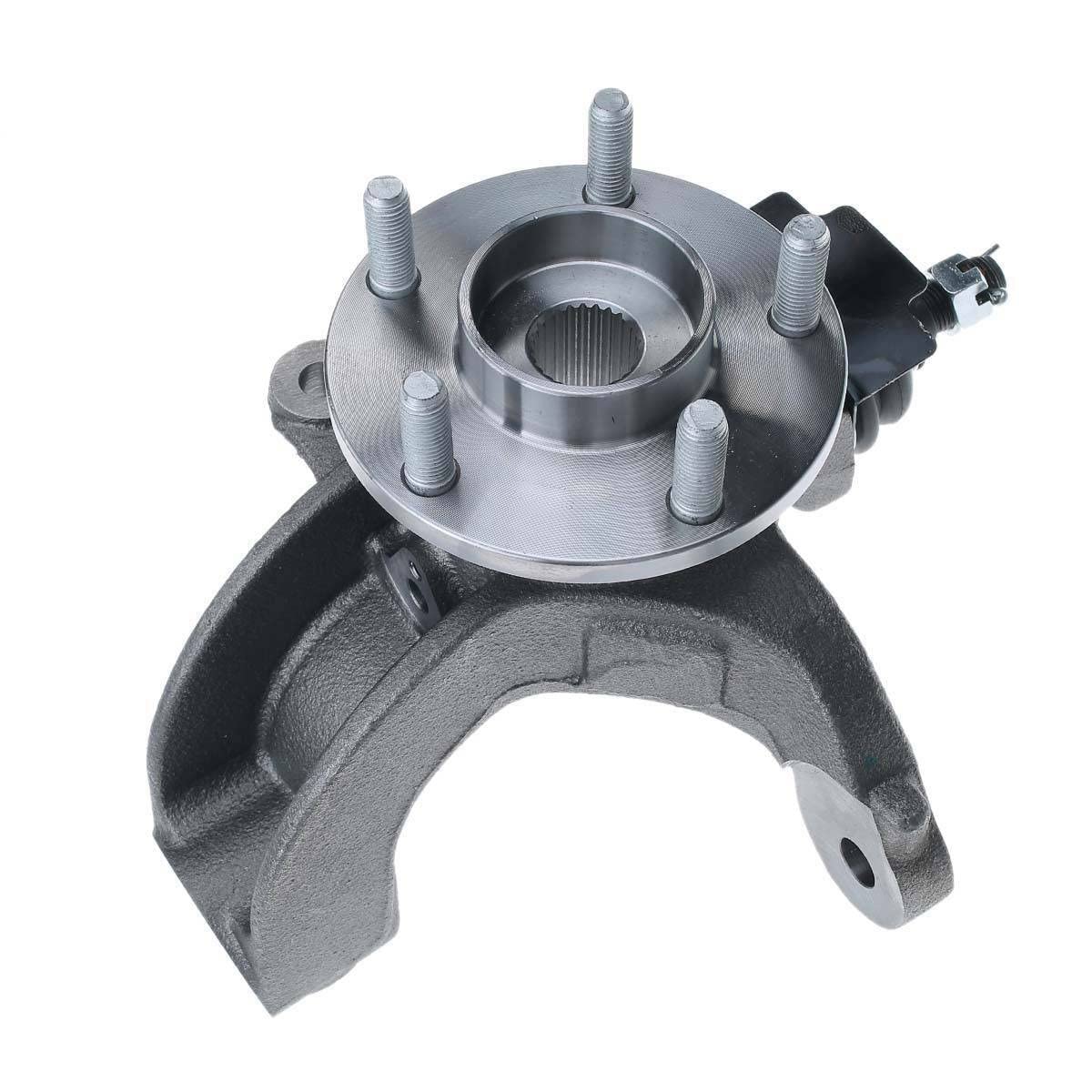 Front Steering Knuckle & Wheel Bearing Hub Assembly Compatible with 2011-2013 Ford Transit Connect - Replaces 698-467, 698-466, LK013, LK014 - Perfect for Suspension Repair & Wheel Alignment