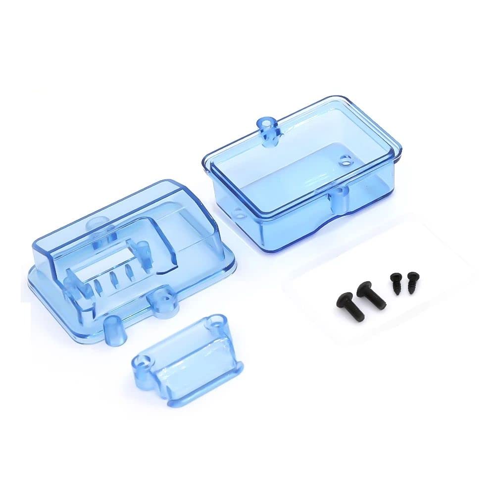 HomeSoGood Transparent ESC Receiver Protector Case for Huanqi 727/Slash - Waterproof Dustproof Electronic Speed Controller Box for RC Cars & Drones (Blue)