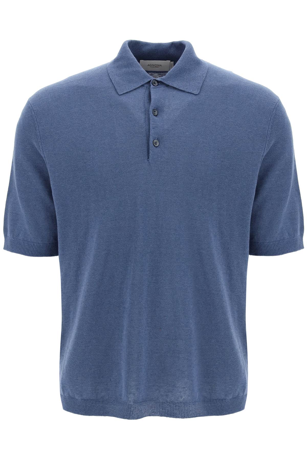 Agnona Premium Linen and Cotton Jersey Polo Shirt for Men - Comfortable & Breathable Casual Wear for Summer, Office, and Outdoor Activities