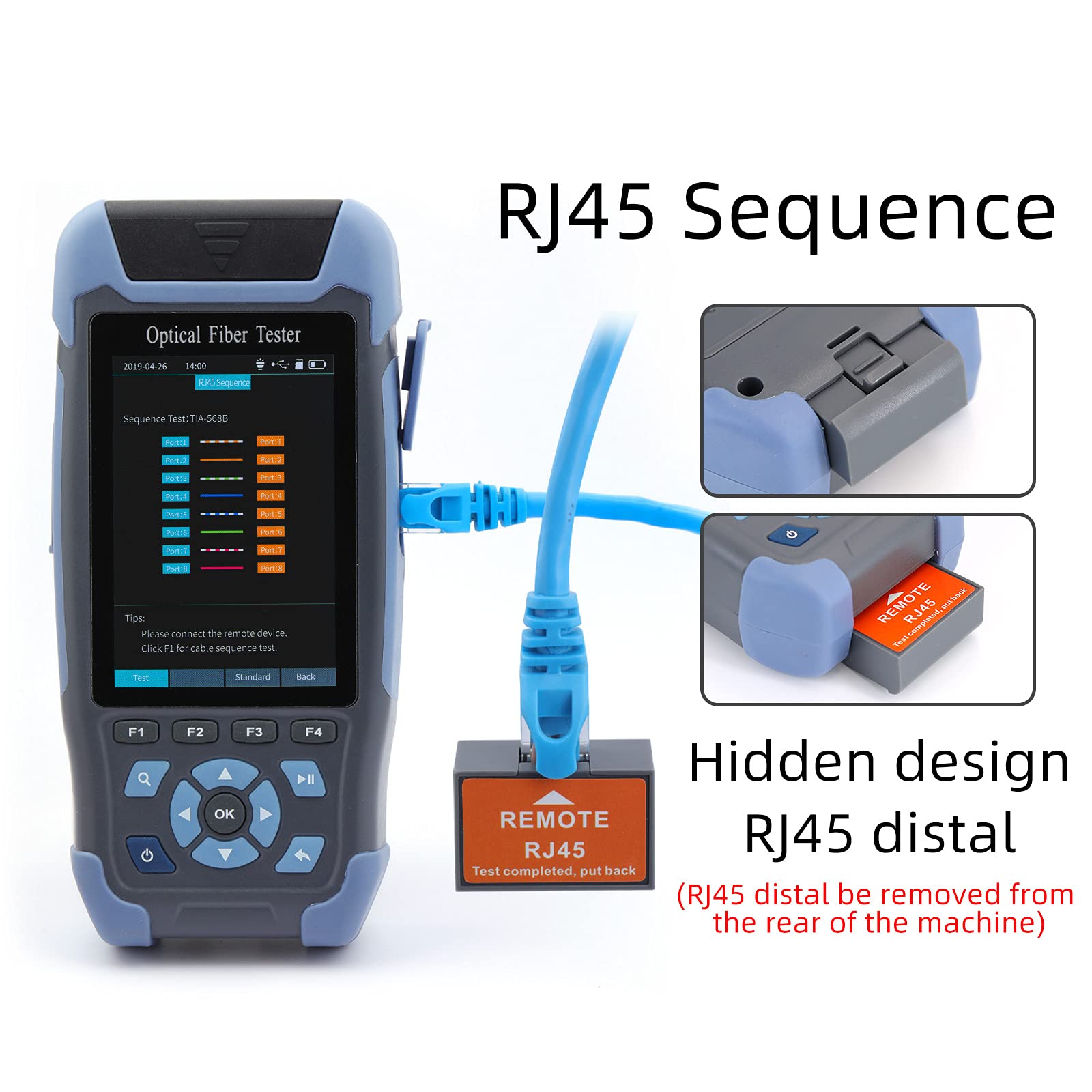 Professional 9-in-1 OTDR Fiber Optic Cable Tester with VFL, OLS, OPM & RJ45 Ethernet Testing - 900D-SC/FC UPC for Network Installation, Maintenance & Troubleshooting (Ideal for Telecom Engineers & Data Center Technicians)