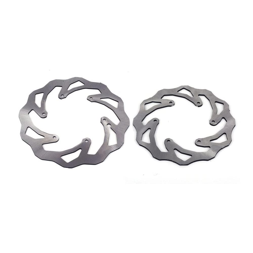 High-Performance Motorcycle Brake Disc Rotor Set - Front & Rear Compatible with KTM SX/SXC/SXF/EXC/EXCF/XC/F/XCW Supermoto 125-500cc - Red (Ideal for Racing, Off-Road & Street Riding)
