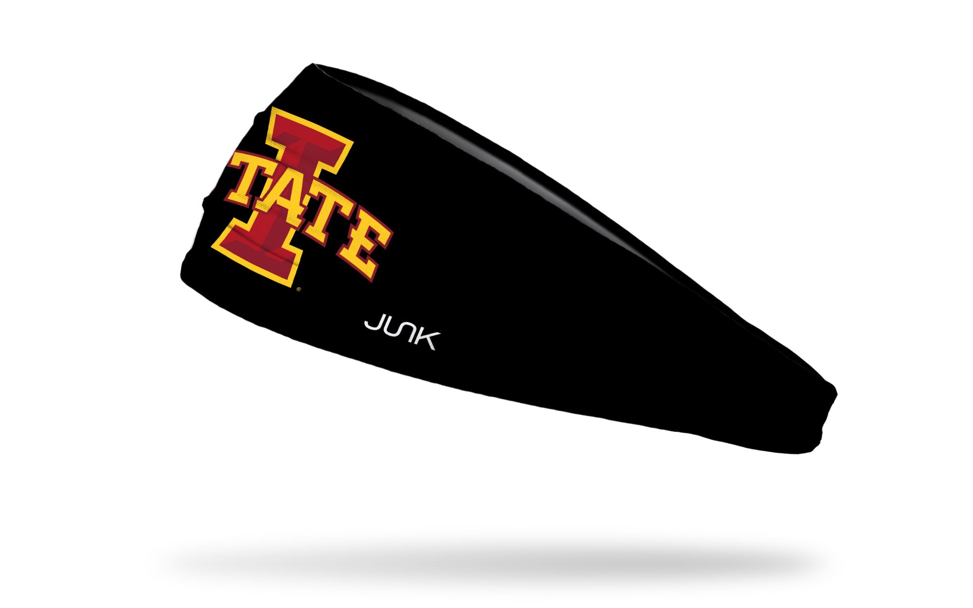 Iowa State University Logo Black Big Bang Lite Headband - Adjustable Sports Headband for Running, Basketball & Workouts - Official ISU Cyclones Fan Gear