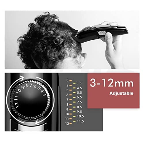 Professional All-in-One Hair Clippers for Men - Adjustable Beard Trimmer, Nose & Ear Hair Trimmer, Body Groomer & Electric Shaver - Perfect for Home Grooming, Travel & Personal Care