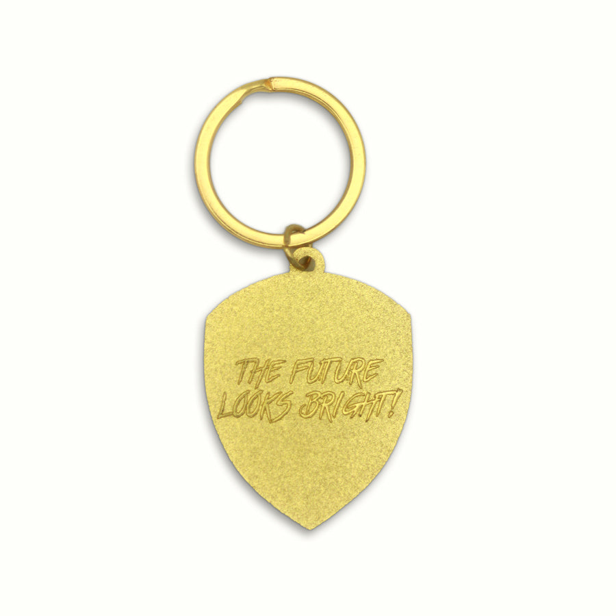 Gold Lion Shield Keychain - Durable Metal Key Ring for Keys, Gifts & Everyday Carry - Perfect for Home, Office & Travel Accessories
