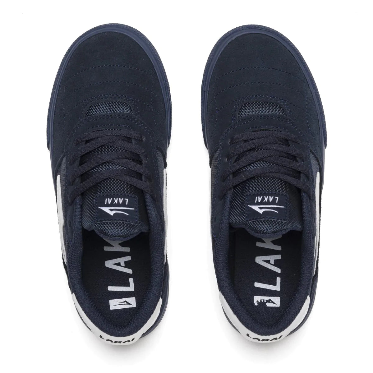 Lakai Cambridge Kids Skate Shoes - Navy/Navy Suede - Comfortable & Durable for Boys & Girls - Perfect for Skateboarding, School & Casual Wear