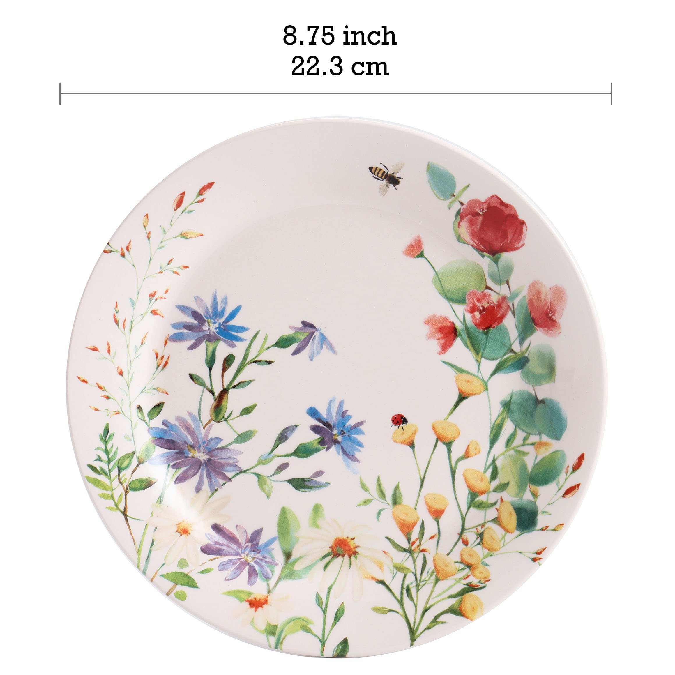 Provence Style 16-Piece Ceramic Dinnerware Set for 4 - Includes 11