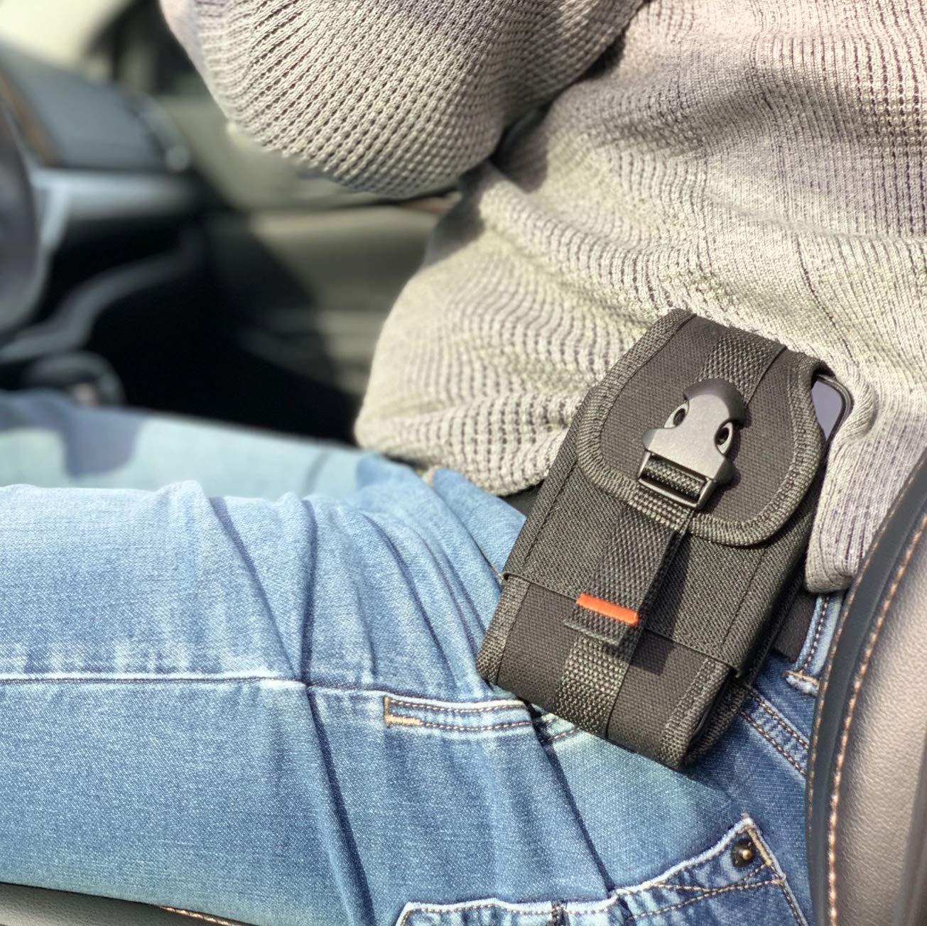 Premium Phone Holster Pouch with Belt Clip - Compatible with iPhone 16 Pro Max/15 Plus/14 Pro Max & Samsung Galaxy S24 Ultra/S23 Ultra/Note 20 Ultra/A15/A23/A53 - Fits Most Cases Including OTTERBOX & Battery Covers - Perfect for Outdoor Activities, Work & Travel