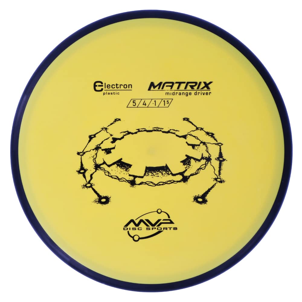MVP Disc Sports Electron Matrix Midrange Disc Golf Disc - Premium Quality for Accurate Throws (Colors May Vary) | Perfect for Recreational Play & Tournament Competition