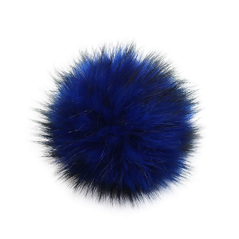 DIY Knitting Hat Accessories - Faux Fur Pom Pom Balls with Elastic Band for Winter Hats, Scarves & Crafts - Perfect for Handmade Knitting Projects & Fashion Accessories