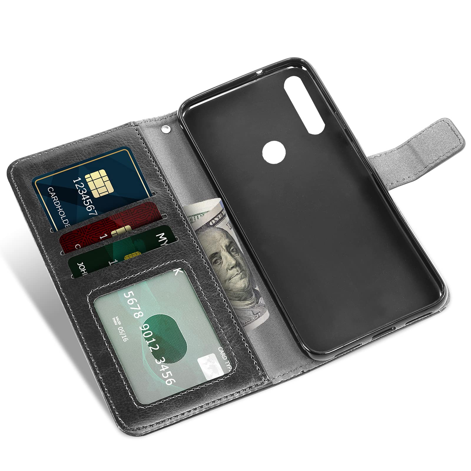 **ASUWISH Wallet Case for Moto G Power 2020 – Leather Flip Cover with Card Holder & Stand, Tempered Glass Screen Protector – Phone Accessories for Motorola G Power (Black, Unisex) – Perfect for Work, Travel & Daily Use**