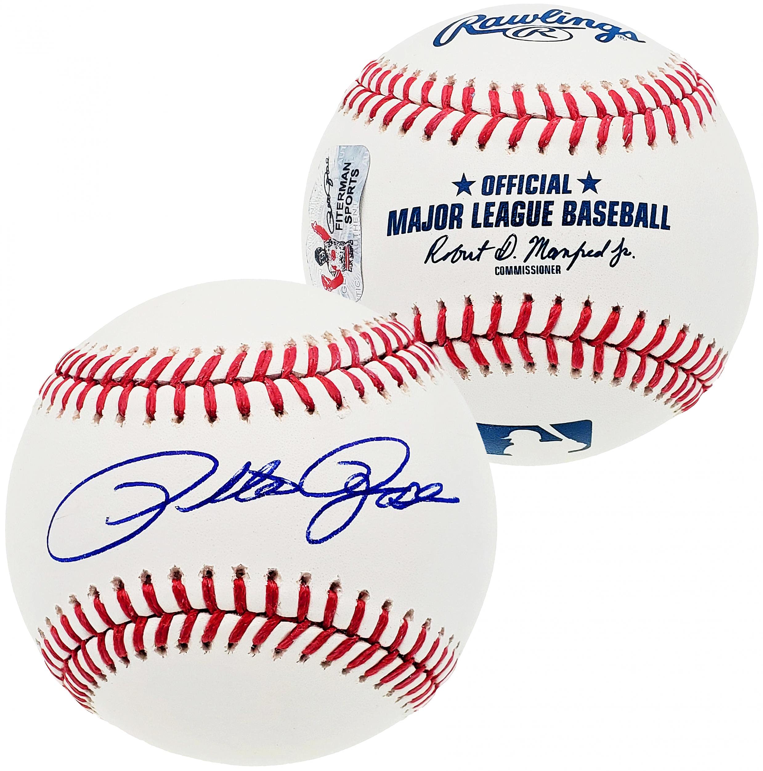 Pete Rose Autographed Official MLB Baseball with COA - Cincinnati Reds Memorabilia for Collectors & Fans - Perfect for Display, Gifts & Sports Memorabilia Collections