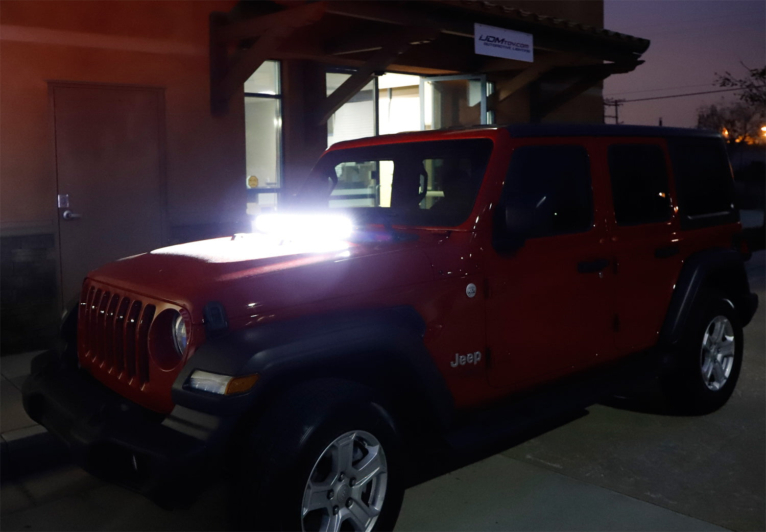 150W 30 LED Light Bar with Front Hood Top Bracket Wiring Kit for 2018+ Jeep Wrangler JL - Off-Road, Camping & Night Driving Lighting Upgrade