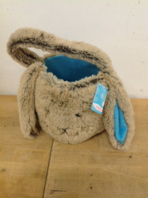 Luxury Faux Fur Rabbit Basket - Soft Plush Storage Bin for Home Decor, Nursery, or Gift - Perfect for Blankets, Toys, and Organizing Essentials