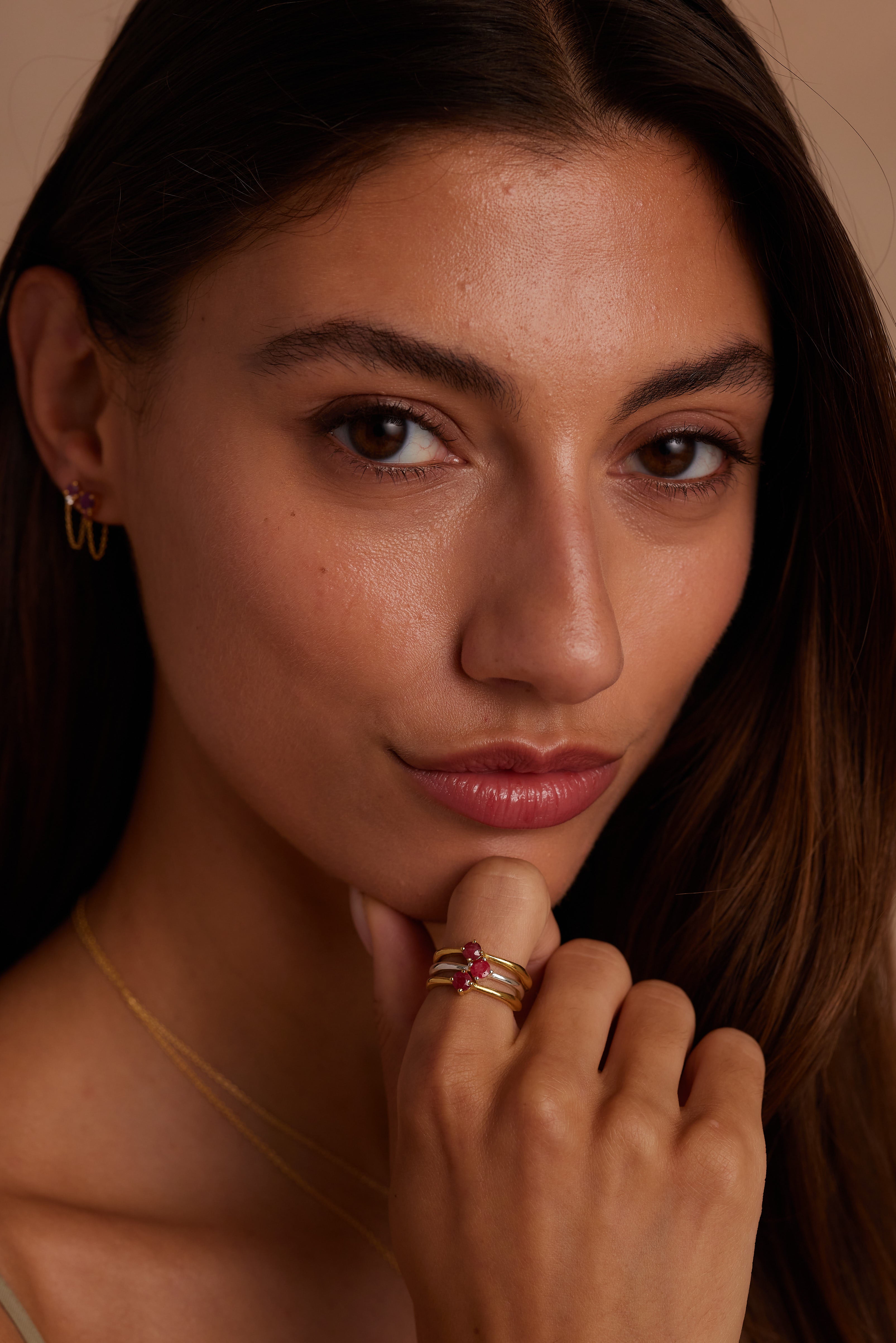 July Birthstone Ring - Genuine Ruby & Sterling Silver Jewelry for Women - Perfect for Birthdays, Anniversaries & Special Occasions