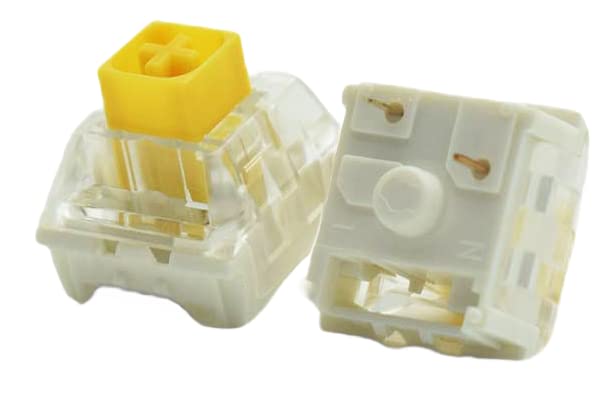 Kailh Box Dark Yellow Mechanical Keyboard Switches - 10 Pcs Plate Mounted for Gaming Keyboards | Premium Tactile Switches for Esports, Typing & PC Gaming Enthusiasts
