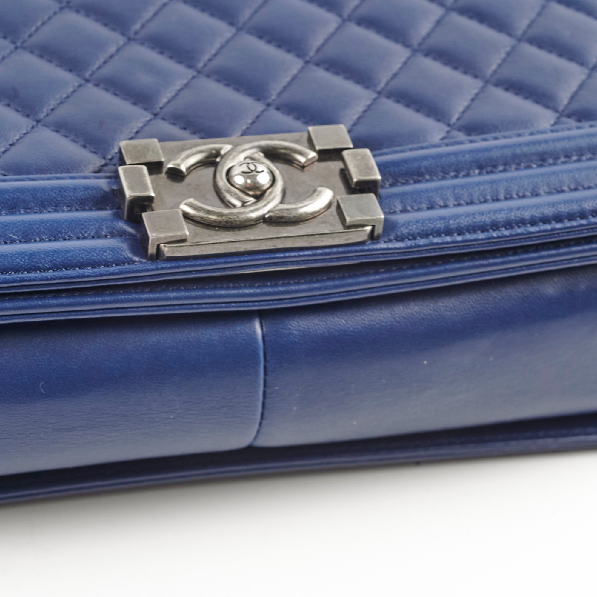 Chanel New Medium Boy Bag in Dark Blue - 2021 Collection | Luxury Crossbody Handbag for Women, Perfect for Parties & Evening Events