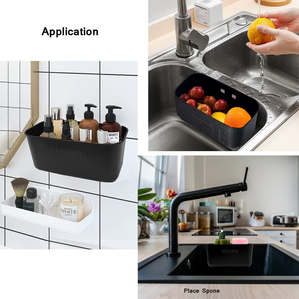Stainless Steel Sink Strainer Basket - Multi-Functional Kitchen Sink Filter for Food Waste, Vegetables, Fruits (Black) | Perfect for Washing Produce, Preventing Clogs in Kitchen Sinks