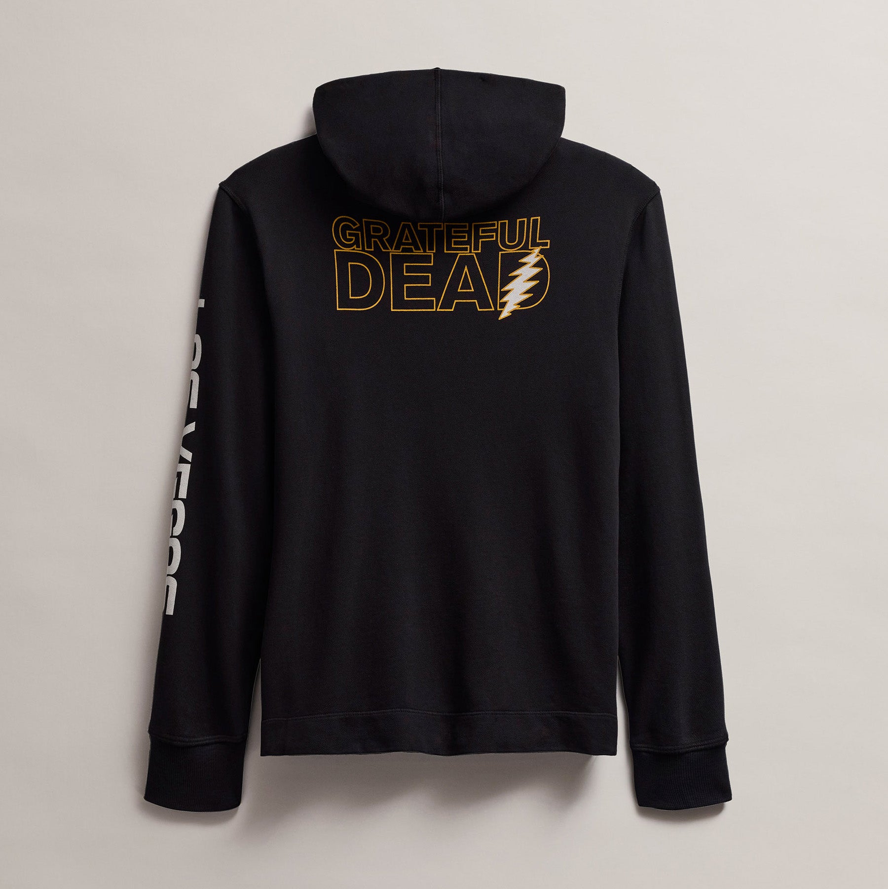 Grateful Dead Skull Hoodie for Men - Black & Cadmium - Casual Wear, Street Style, Concert Outfit, Gift for Fans