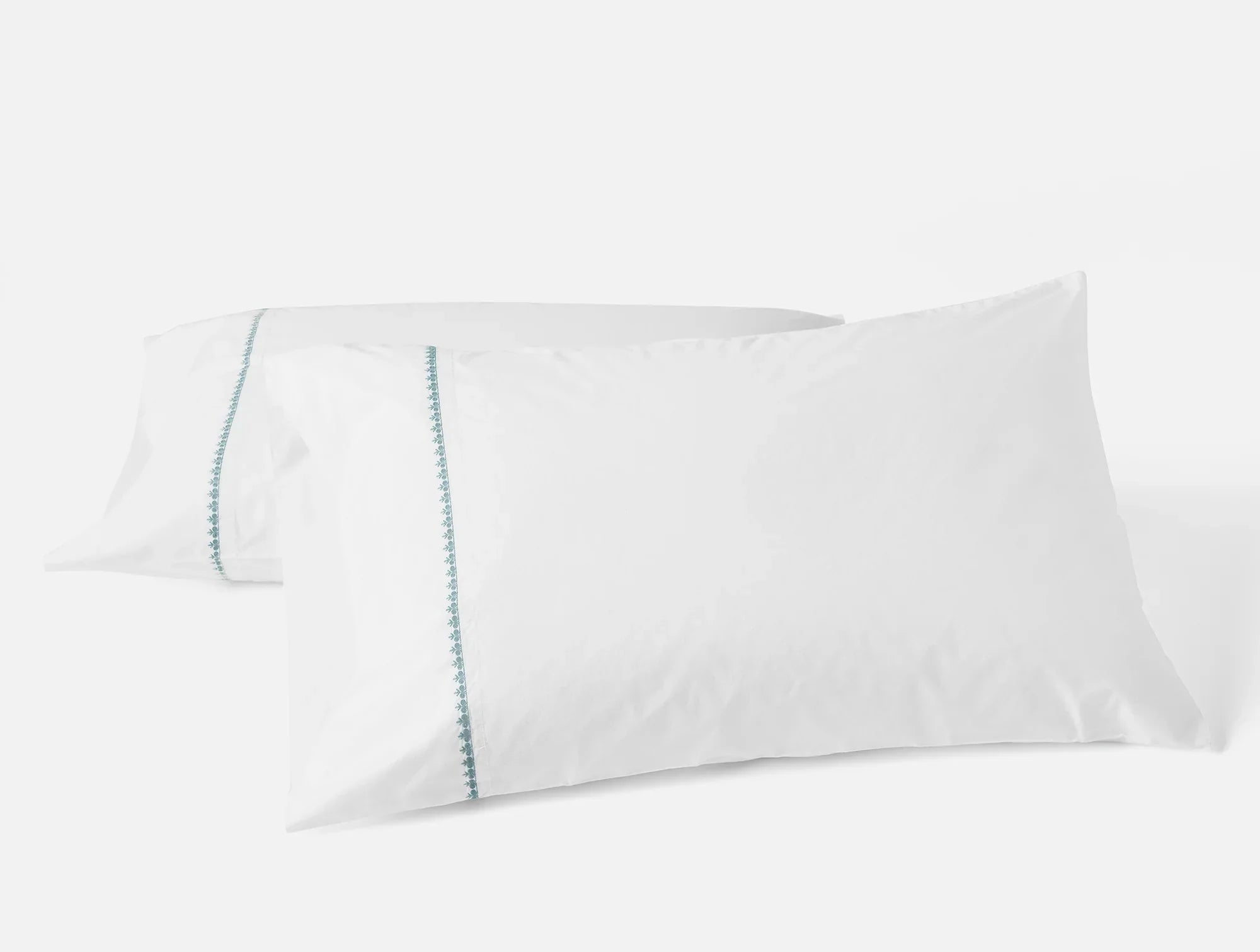 Premium Organic Percale Sheet Set with Elegant Floret Embroidery - Ultra Soft & Breathable Bedding for Luxury Hotels & Master Bedrooms