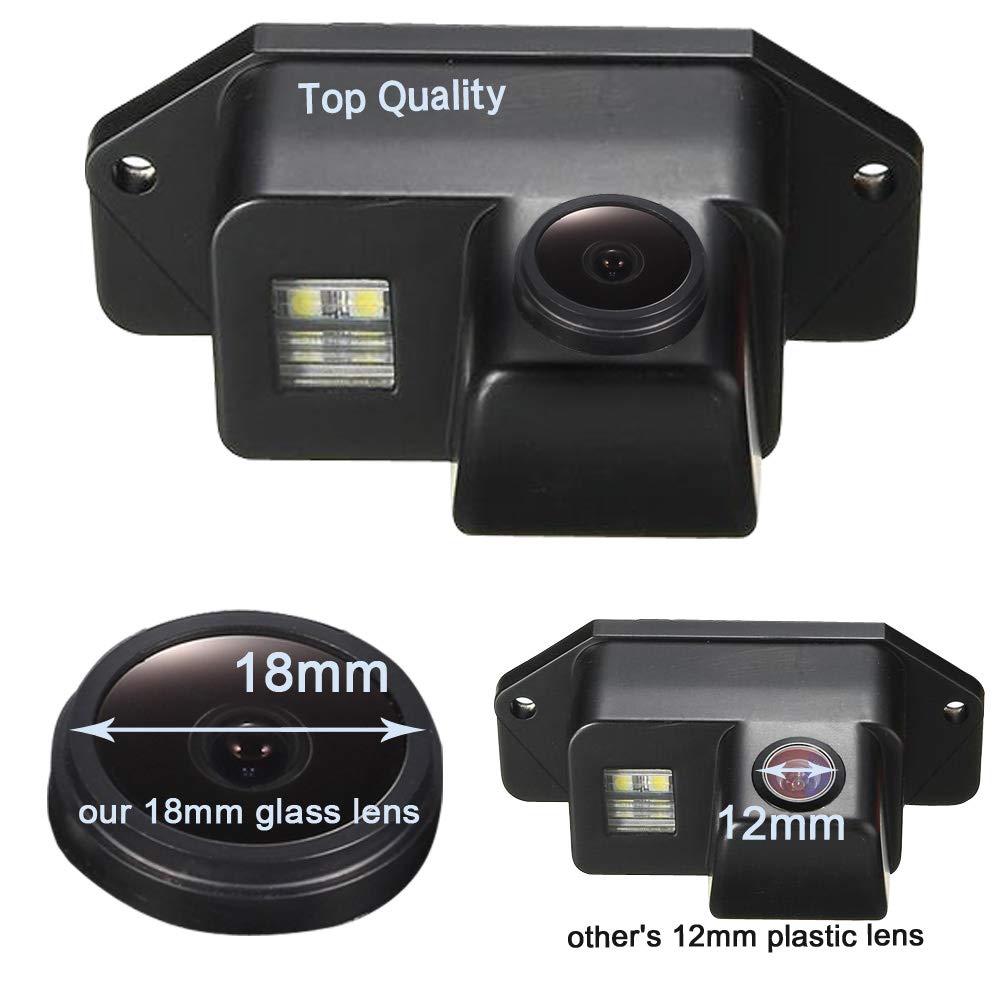HD Color CCD Waterproof Rear View Backup Camera for Mitsubishi Lancer Evolution 2007-2014 - 170° Wide Angle Reversing Camera with Night Vision - Perfect for Parking Assistance & Safe Driving in Low Light Conditions