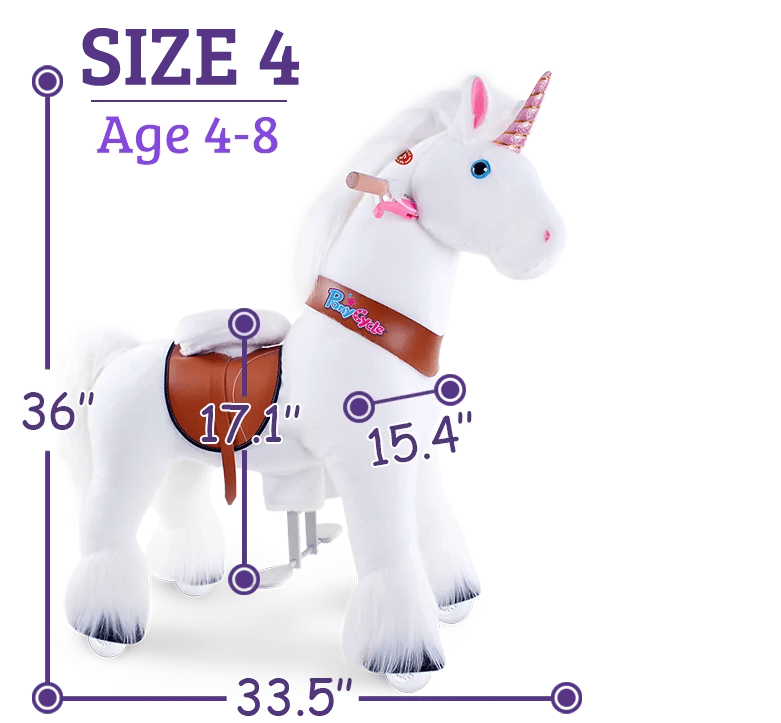 Ponycycle Ride-On Toy for Kids Ages 4-8 | Medium Size Wooden Rocking Horse | Perfect for Indoor & Outdoor Play, Birthday Gifts, and Pretend Play Activities