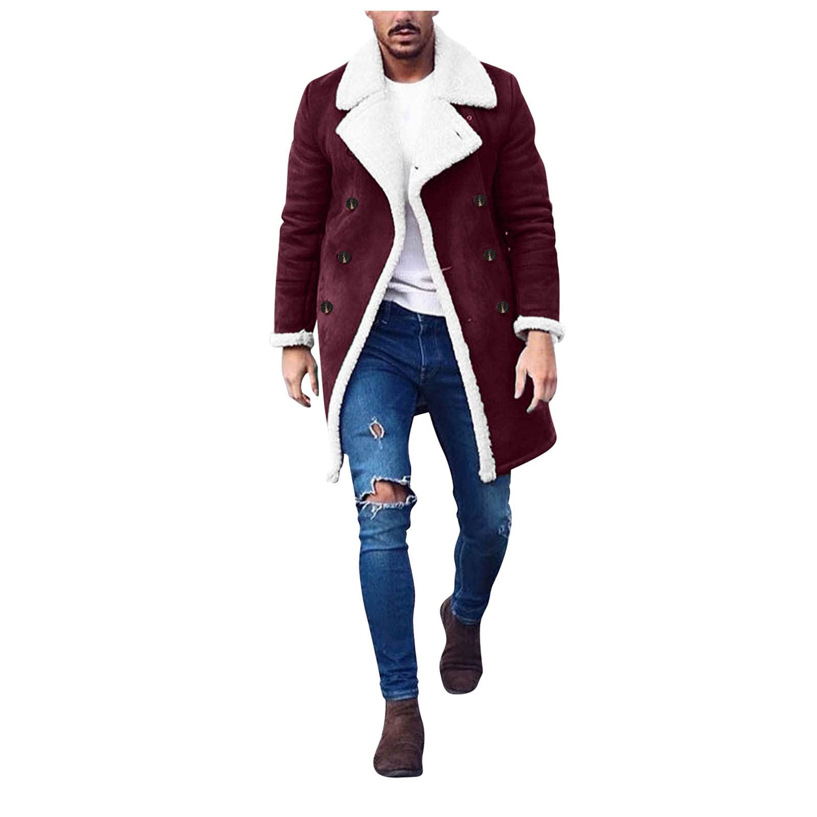 Men's Winter Warm Windproof Softshell Jacket with Turndown Neck - Cozy Outerwear for Cold Weather, Hiking & Outdoor Activities