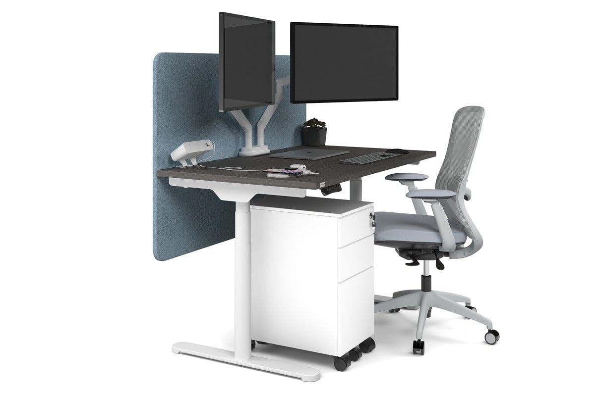 Flexi Premium Height Adjustable Single Workstation Desk - 1200L x 700W - Ergonomic Standing Desk for Home Office & Workspace