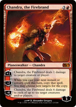 Magic: The Gathering - Chandra, The Firebrand (123) - MTG 2013 Core Set - Premium Foil Trading Card for Collectors & Players - Perfect for Commander, Modern, and Casual Play
