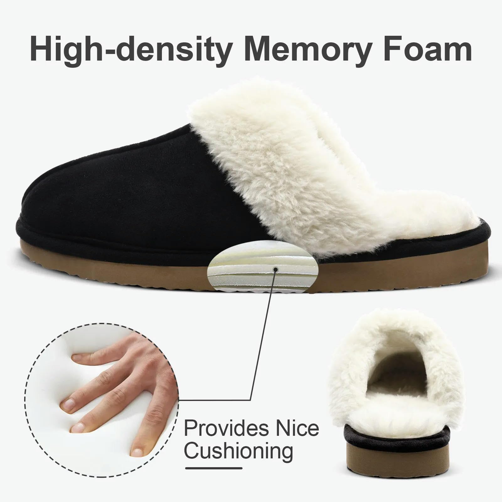 Women's Winter Slippers - Cozy Warm House Shoes for Indoor & Outdoor Use - Non-Slip Fuzzy Home Slippers for Relaxing at Home, Office, or Travel