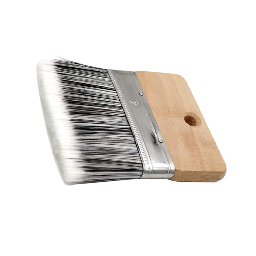 Premium Wooden Handle Paint Brushes Set - 100x130x10mm Wall, Furniture & DIY Painting Tools for Home Renovation & Art Projects