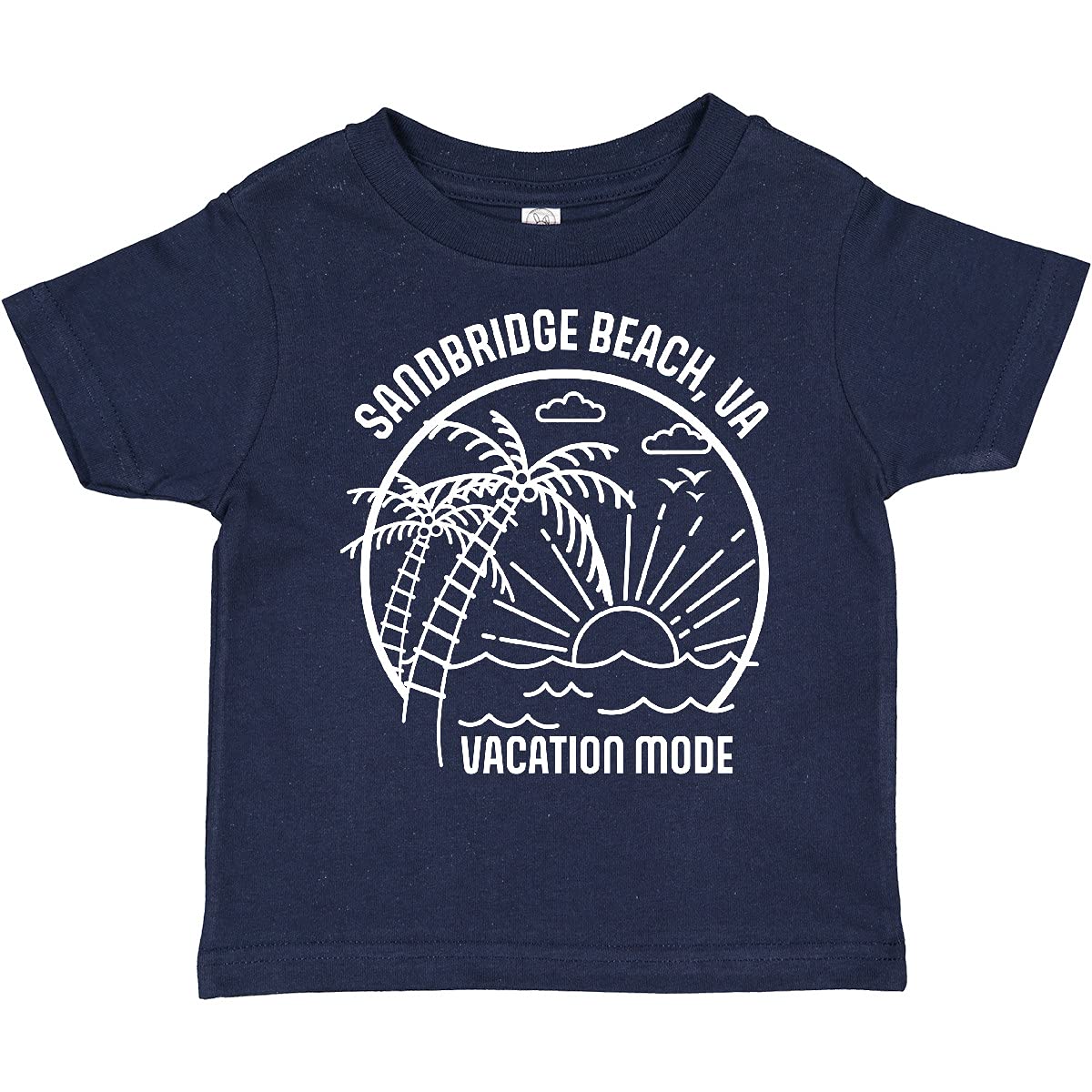 Inktastic Summer Vacation Mode Sandbridge Beach Virginia Toddler T-Shirt - Cute Kids Beach Outfit for Family Trips & Summer Fun