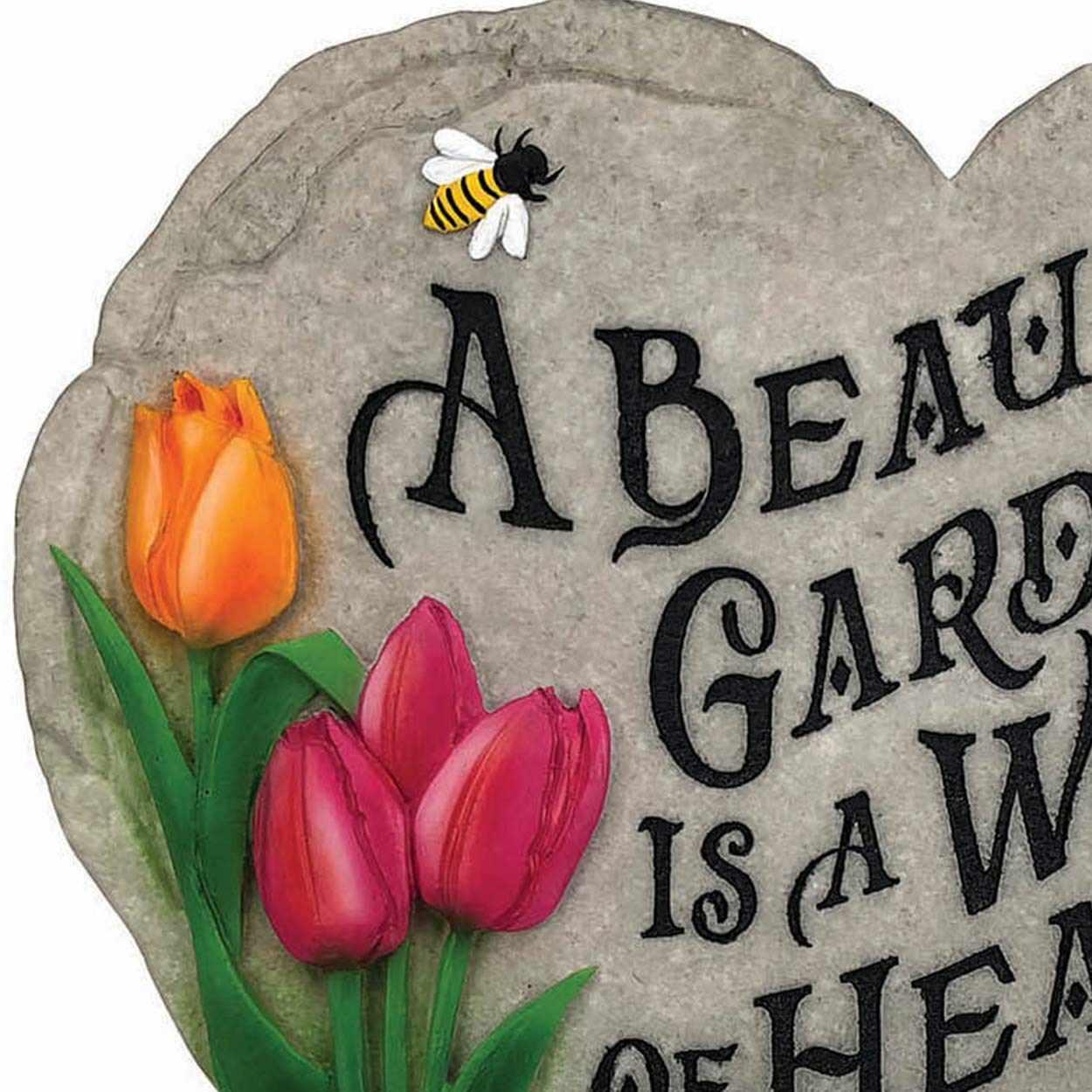 Spoontiques Decorative Garden Stepping Stone - Handcrafted Outdoor Pathway Decor - Perfect for Patios, Walkways & Flower Beds - Weather-Resistant Garden Art