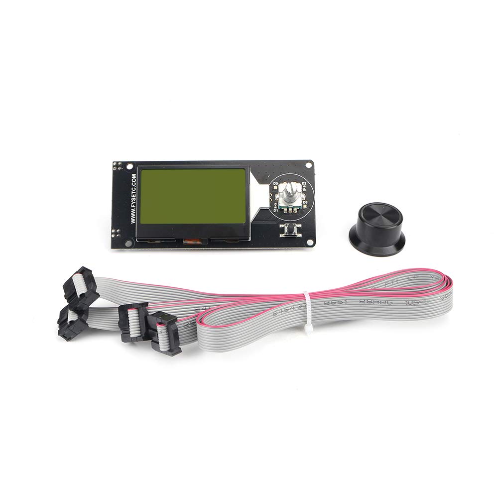 128x64 Mini LCD Screen for 3D Printers - Type C v1.2 Smart Display (Black on White) with SD Card Slot | Compatible with Marlin Firmware | DIY 3D Printing Projects & Home Electronics Prototyping