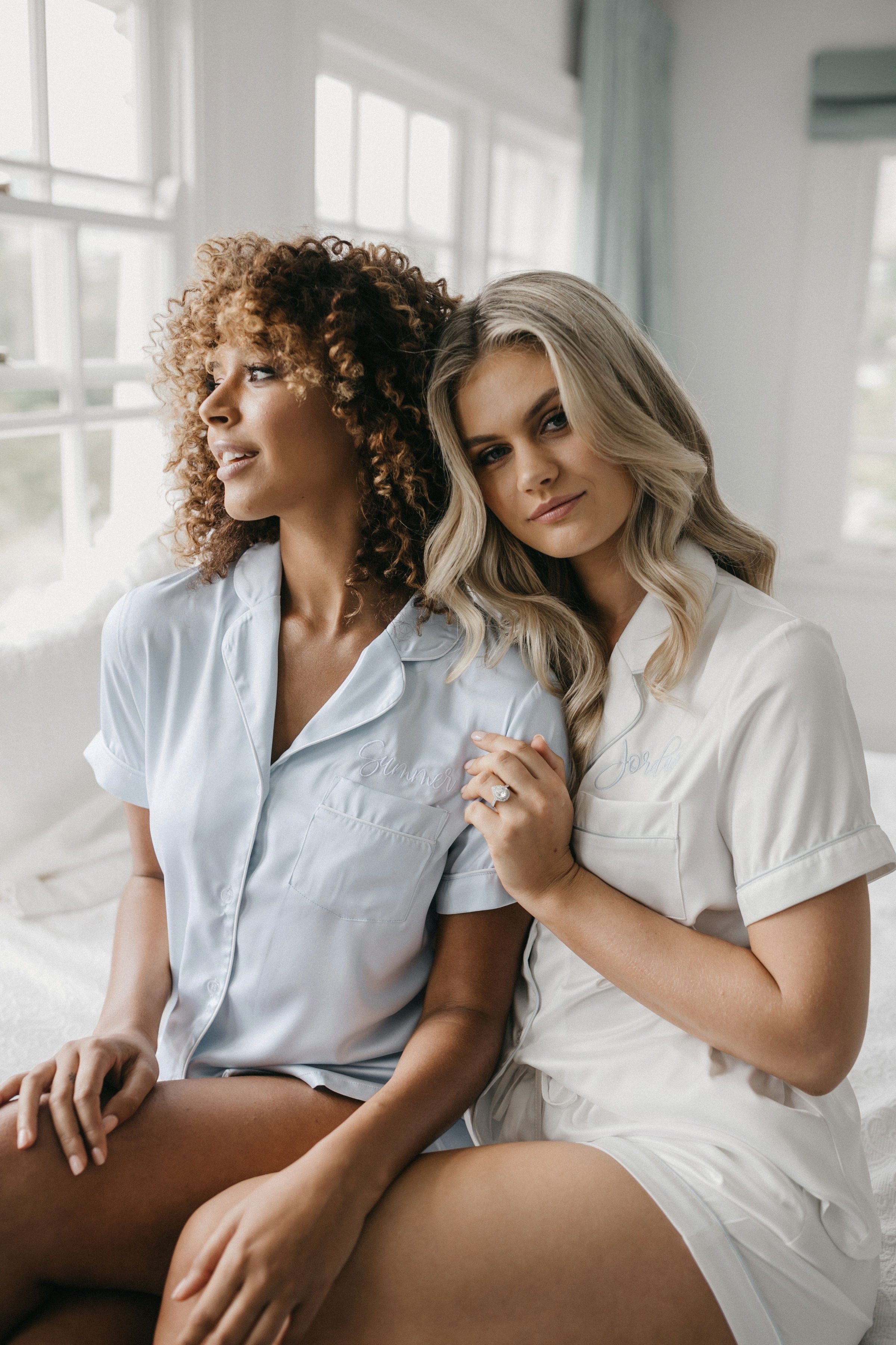 Macie Satin Sleep Set - Luxurious Women's Pajama Set with Soft Satin Fabric, Comfortable Sleepwear for Nightwear & Lounge Wear - Perfect for Relaxing at Home, Gift for Her, Bridal Shower or Anniversary