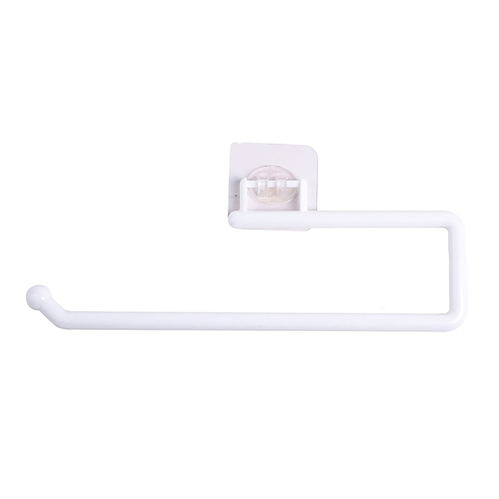 BRZT Wall Mount Paper Towel Holder - No Drill Hanging Kitchen & Bathroom Towel Rack for Paper Rolls, Cling Film - Durable PP Material - Perfect for Kitchen Counter, Under Cabinet, Pantry & Laundry Room Organization