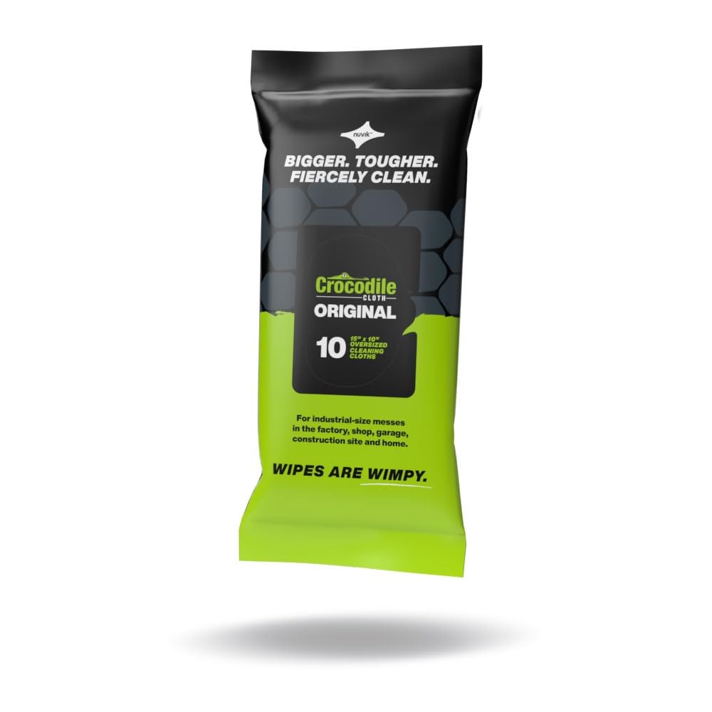 Heavy-Duty Crocodile Cloth Industrial Cleaning Wipes 10