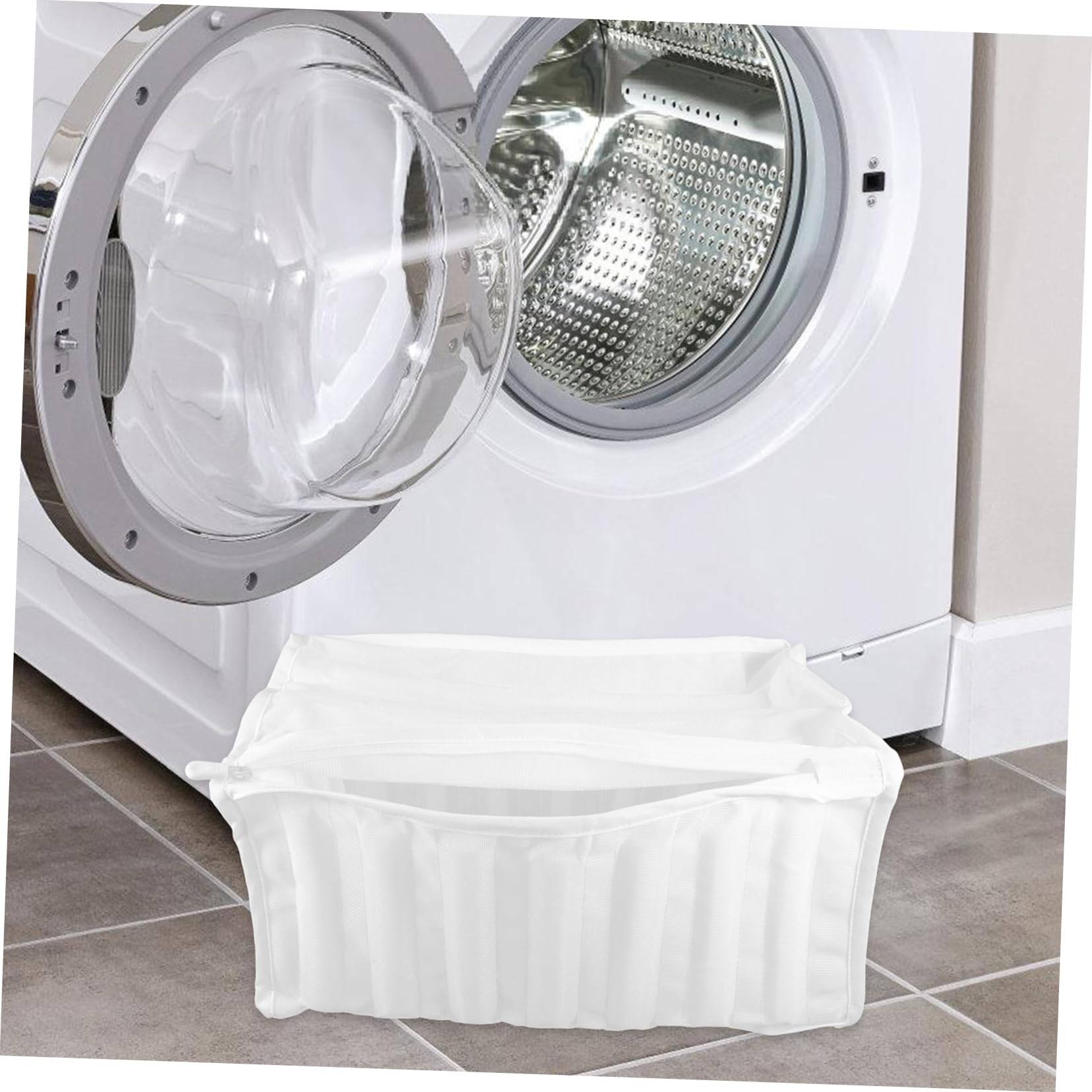White Polyester Shoe Laundry Bag - Sneaker Wash Bag for Washing Machine & Dryer | Perfect for Gym Shoes, Running Sneakers & Sports Laundry