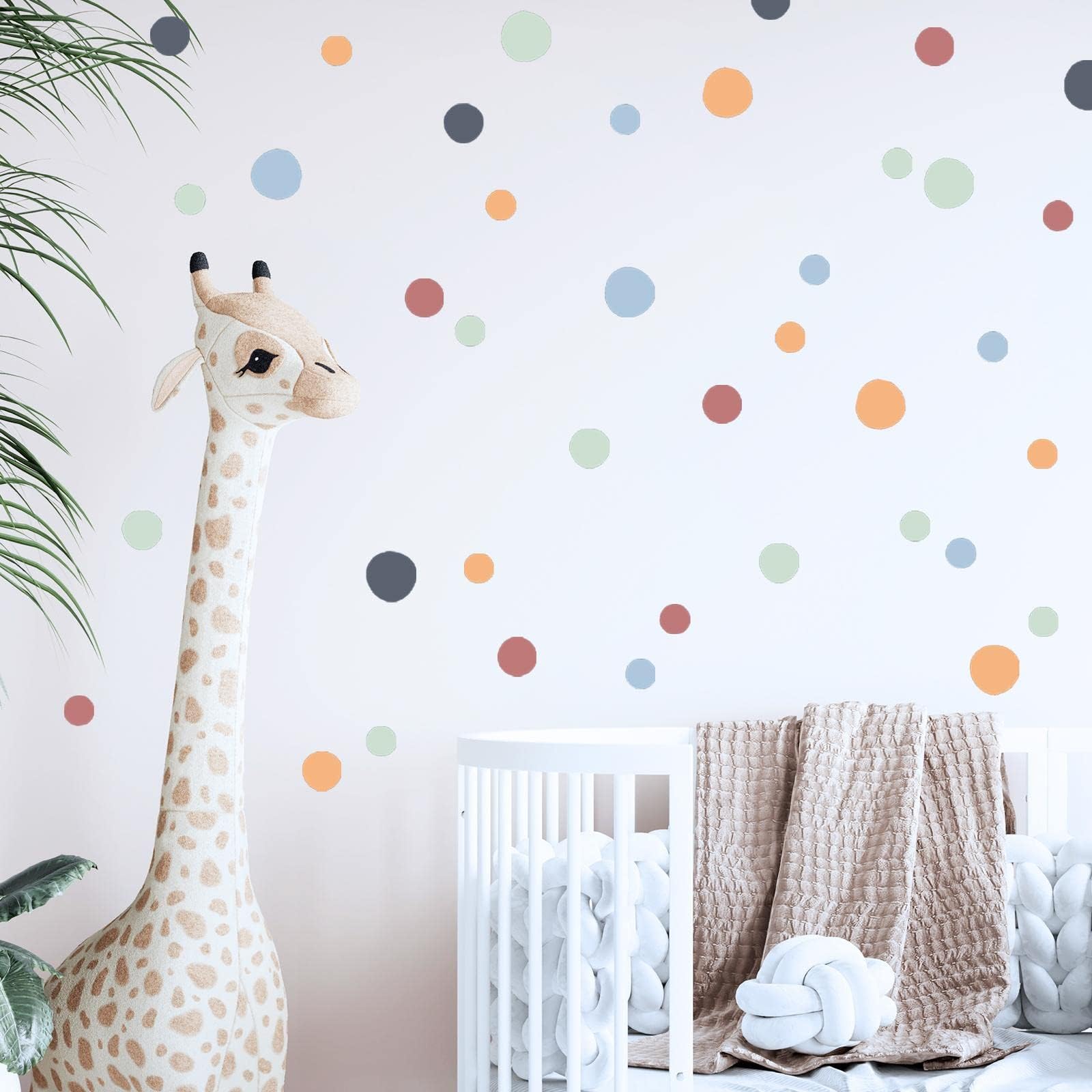 Boho Polka Dot Wall Stickers for Kids’ Bedroom, Nursery & Playroom - Removable Decals for Room Decor, Perfect for Girls' Rooms & Toddler Play Areas