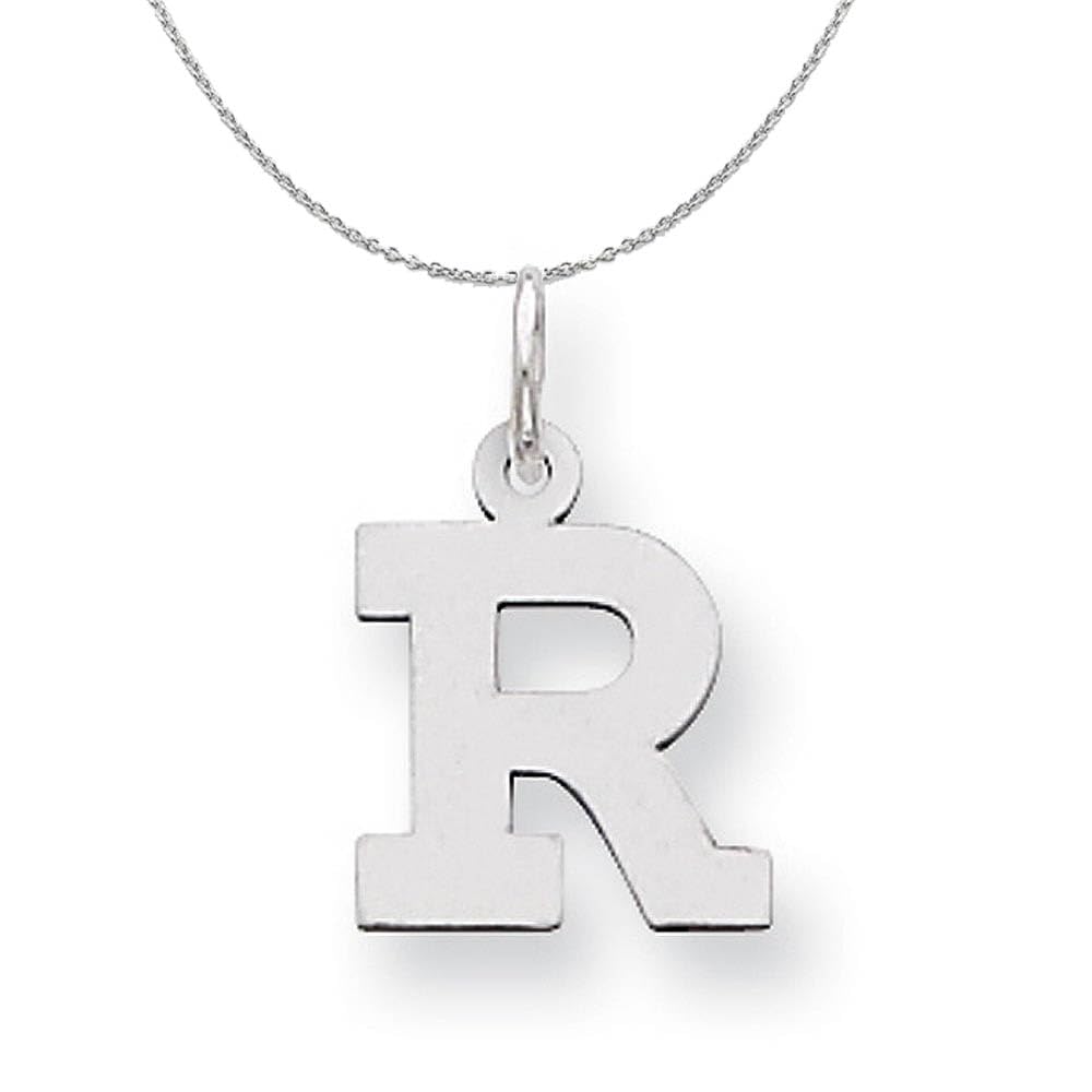 Amanda Initial R Necklace - Silver Black Bow for Gifts & Special Occasions
