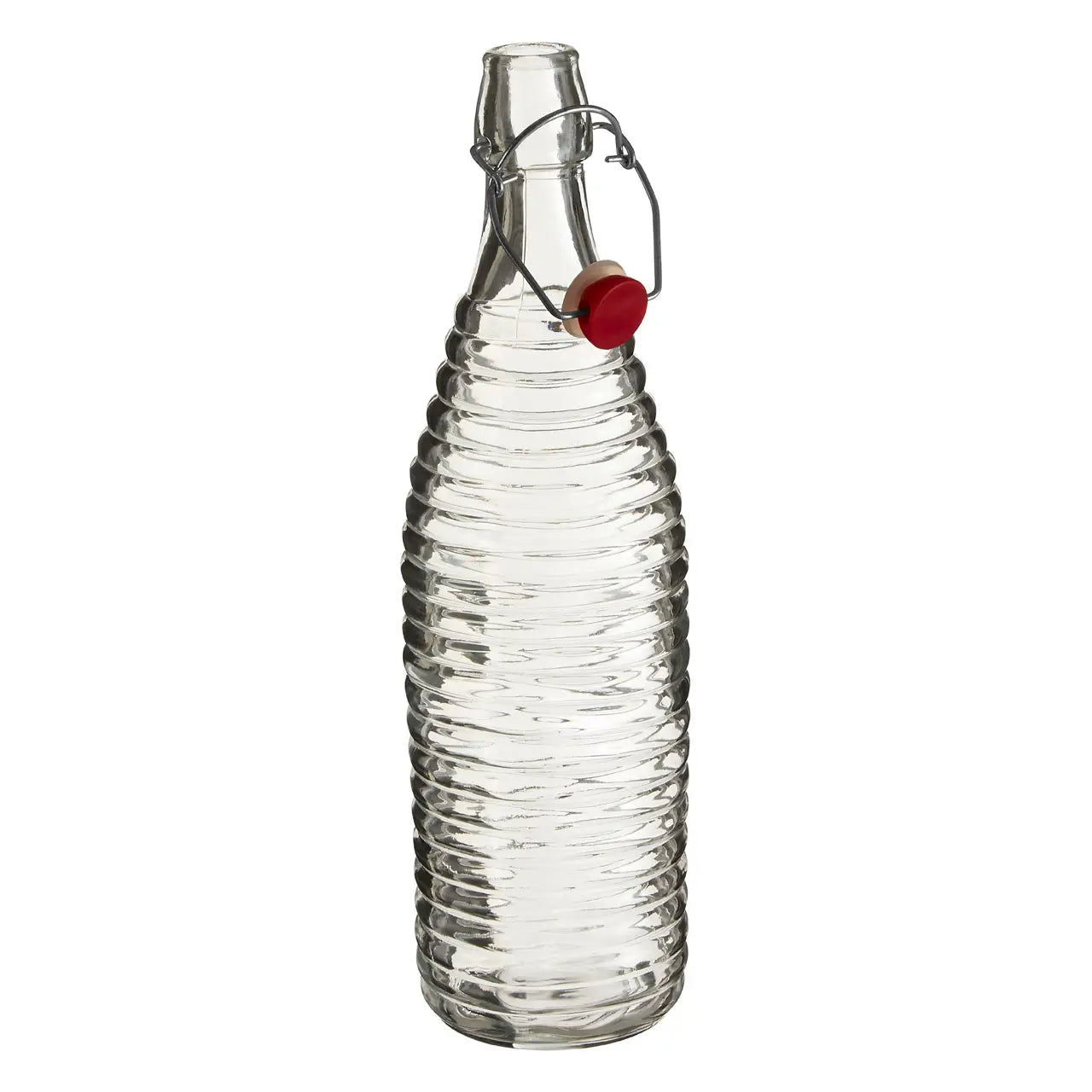 Dayla 1L Clear Glass Bottle with Airtight Clip Lid - Perfect for Juice, Smoothies & Meal Prep Storage