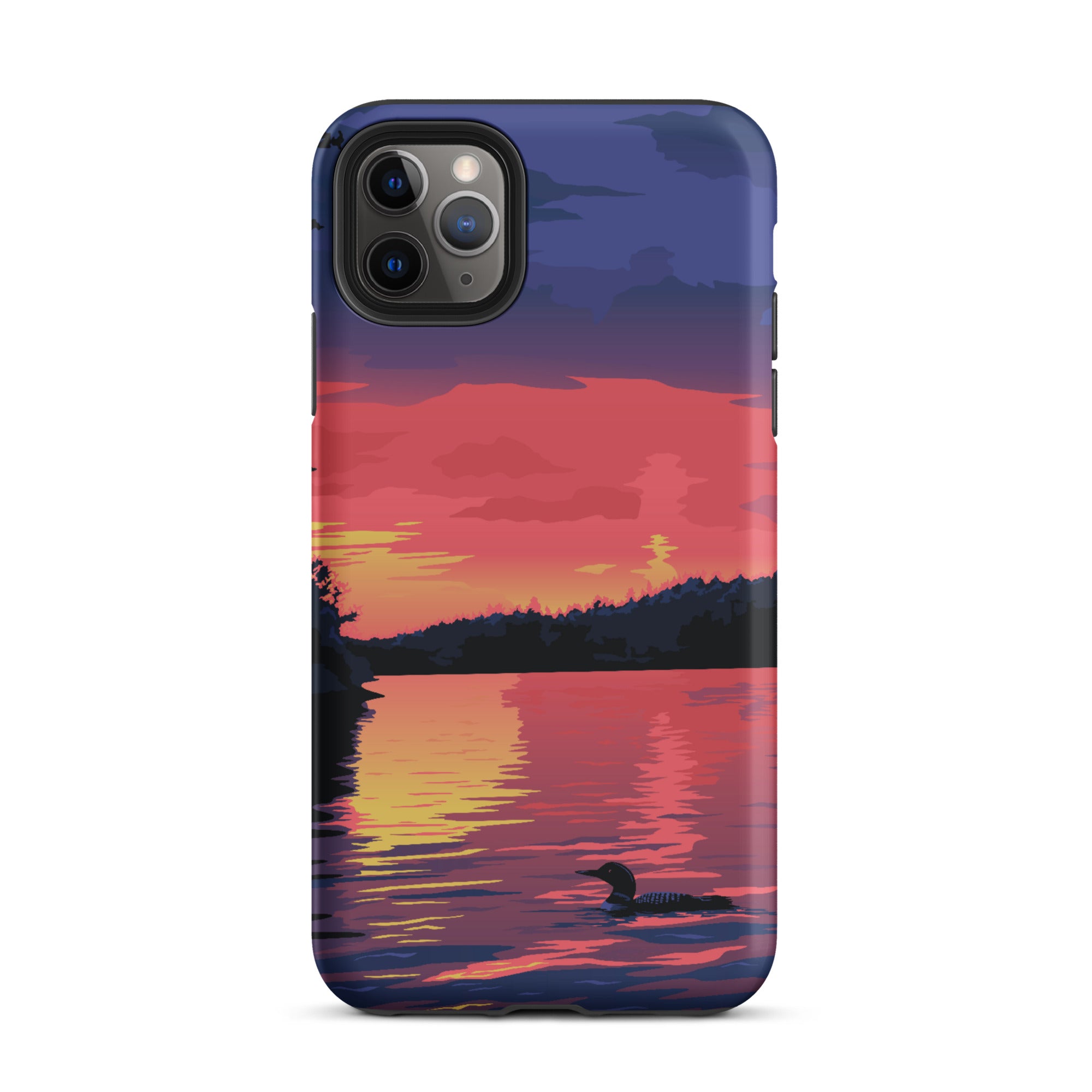 Premium iPhone Protective Case with Sunset Loon Design - Shockproof & Scratch-Resistant Cover for iPhone [Models] | Perfect for Outdoor Adventures, Travel & Daily Protection