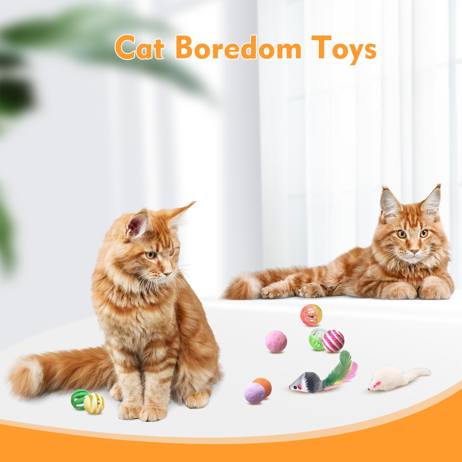 34 Pack Interactive Cat Toys for Indoor Cats - Spring Toys, Mouse, Catnip Ropes, Balls & Bells - Fun Playtime for Kittens & Adult Cats - Perfect for Exercise, Bonding & Stress Relief
