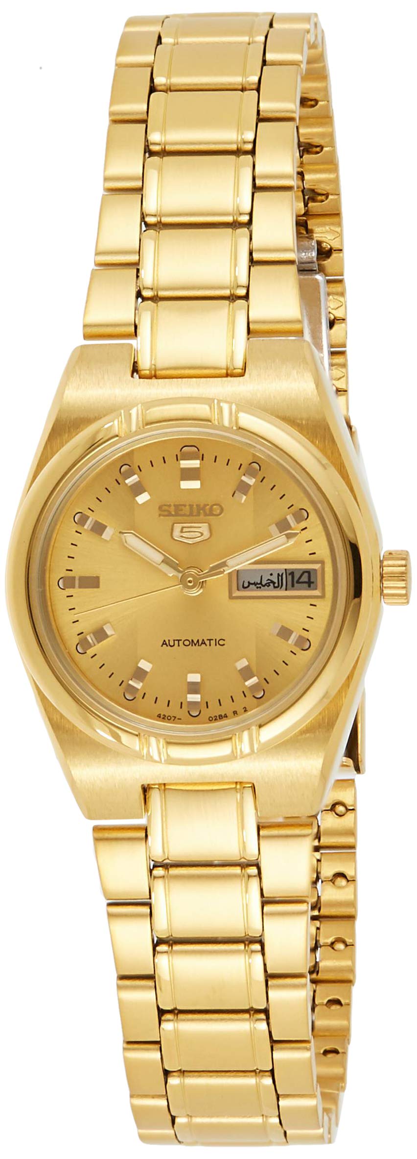 SEIKO 5 Automatic Gold Dial Women's Watch SYM600 - Elegant Timepiece for Everyday Wear, Office & Special Occasions