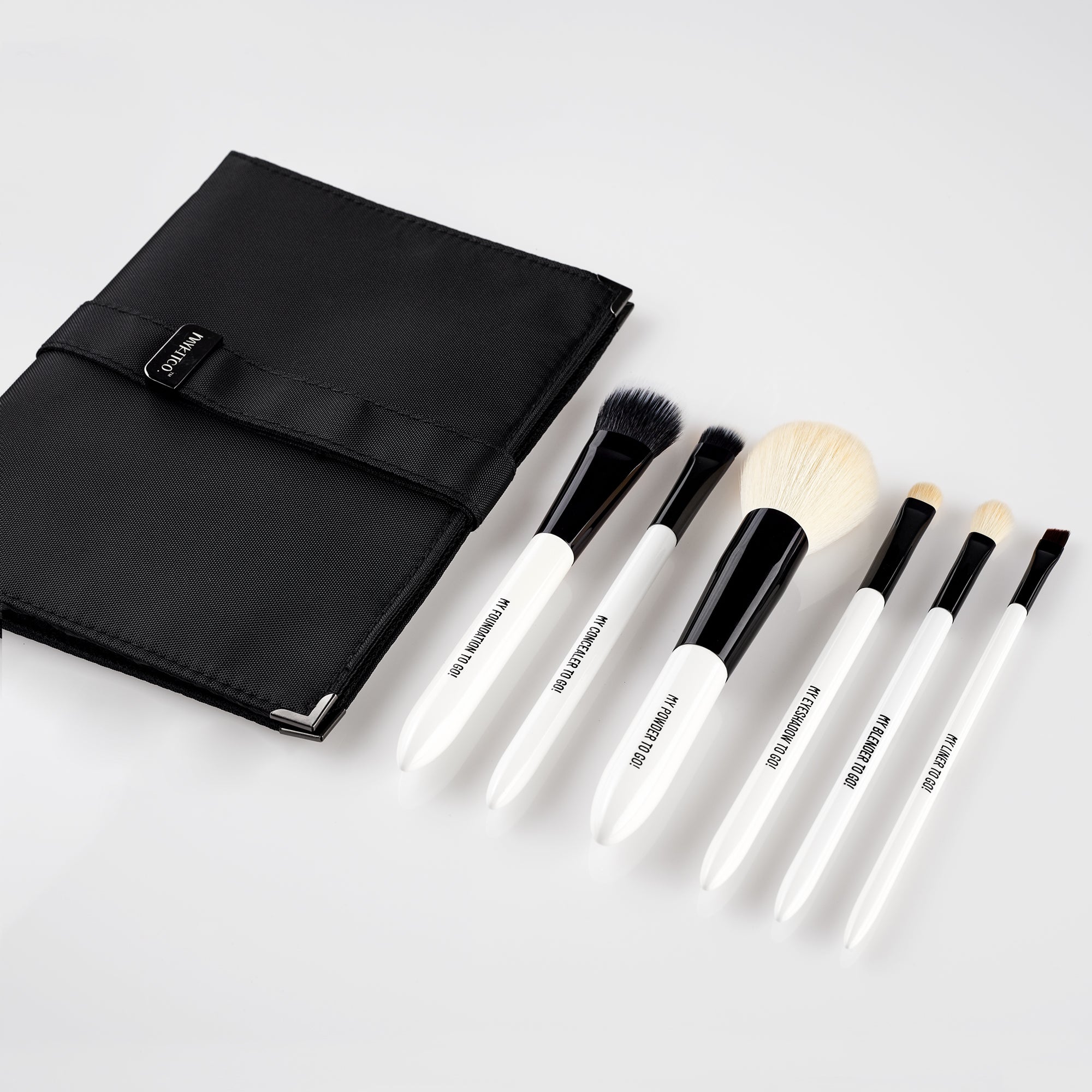 Premium MYKITCO TO GO! Travel Brush Set - Portable Makeup Brushes for On-the-Go Beauty | Perfect for Travel, Gym & Touch-Ups